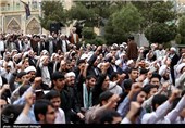 تجمع روحانیون و طلاب قزوین در اعتراض به فجایع منا