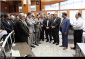 افتتاح نیروگاه برق خورشیدی با حضور حمید چیت چیان وزیر نیرو-مشهد