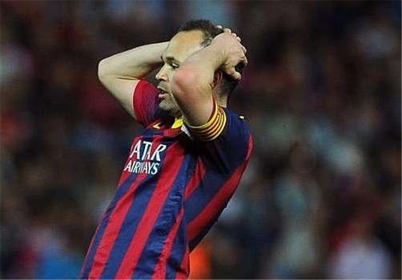 اینیستا بازی بارسلونا مقابل ویارئال را از دست داد
