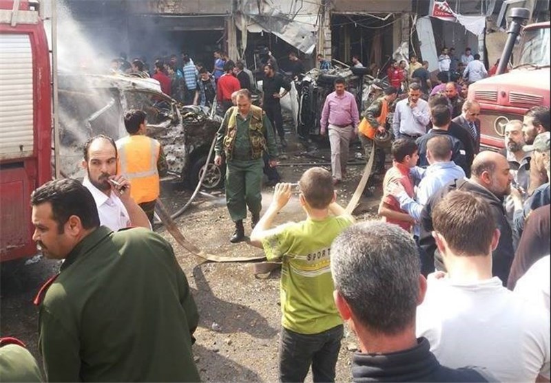 استشهاد عدد من المدنیین اثر تفجیر إرهابی بحمص أثناء خروج المصلین من صلاة الجمعة