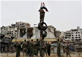 برافراشته شدن پرچم سوریه در حمص