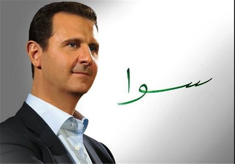 بشار اسد مبارزات تبلیغاتی را با شعار «همه با هم» آغاز کرد