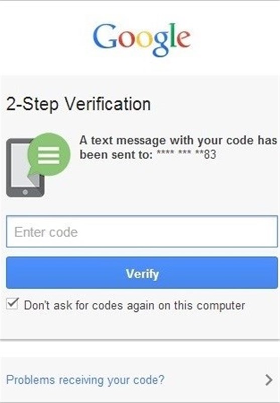 Enter the code you received