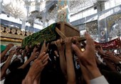 پیکر مادر شهیدان حسن‌پور در قزوین تشییع شد