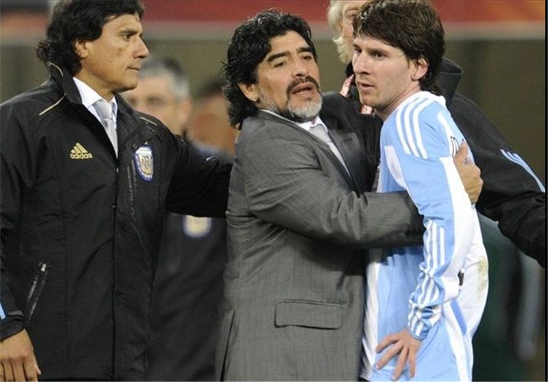 مارادونا انتقادش از مسی را پس گرفت