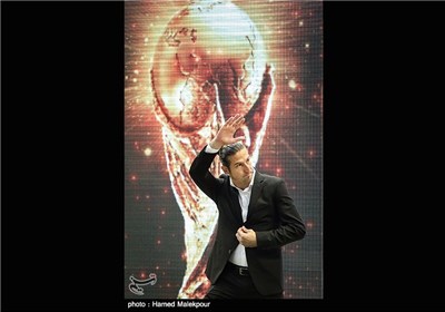 آندرانیک تیموریان در مراسم بدرقه تیم ملی فوتبال ایران به مسابقات جام جهانی 2014 برزیل