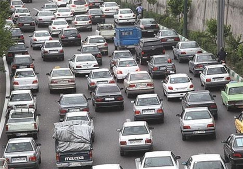 ترافیک سنگین در بزرگراه رسالت و حاشیه مصلی تهران
