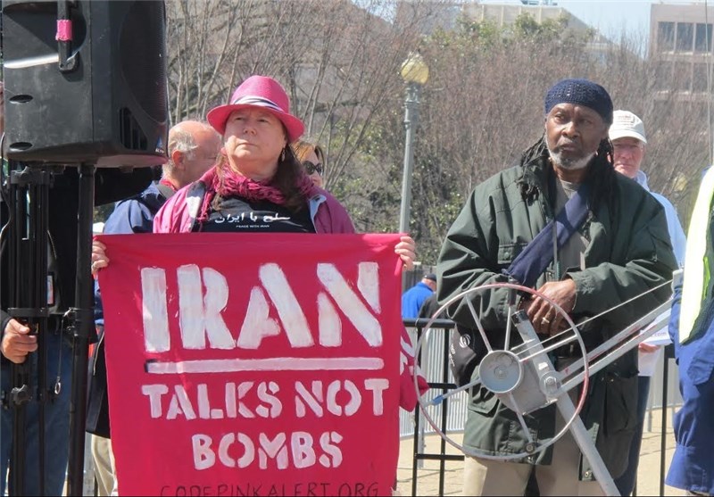 تجمع گسترده حمایت از ایران مقابل کاخ سفید + عکس