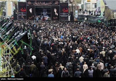 تجمع مواکب العزاء فی یوم رحیل بضعة الرسول (ص) الزهراء البتول (ع) فی طهران
