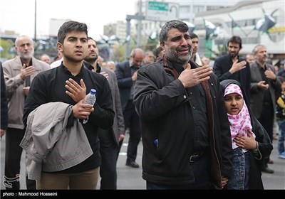 تجمع مواکب العزاء فی یوم رحیل بضعة الرسول (ص) الزهراء البتول (ع) فی طهران