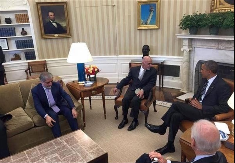 دیدار رهبران حکومت وحدت ملی افغانستان با رئیس‌جمهور آمریکا از دریچه دوربین