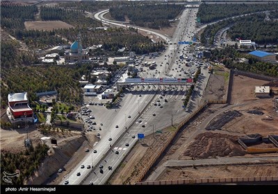 بازدید رئیس پلیس راهور ناجا از آزاد راه قم - تهران