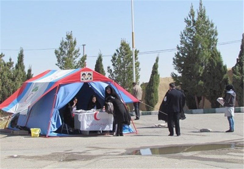 حضور ‌امدادگران به مناسبت روز عرفه در مرز خسروی