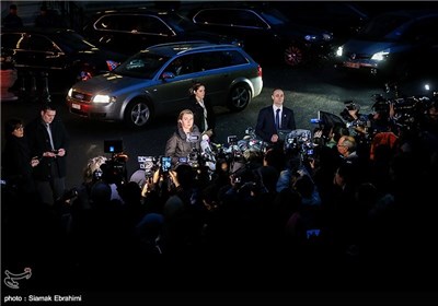 ورود فدریکا موگرینی مسئول سیاست خارجی اتحادیه اروپا به محل مذاکرات-لوزان سوئیس