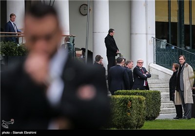 والتر اشتاین‌مایر وزیر امور خارجه آلمان در حاشیه پنجمین روز مذاکرات ایران و کشورهای 1+5 - لوزان سوئیس