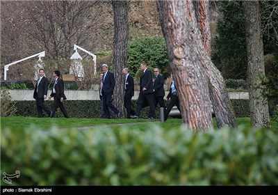 جان کری وزیر امور خارجه آمریکا در حاشیه پنجمین روز مذاکرات ایران و کشورهای 1+5 - لوزان سوئیس