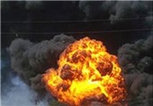 آتش سوزی ناشی از انفجار بمب جنگی دفاع مقدس در دزفول مهار شد