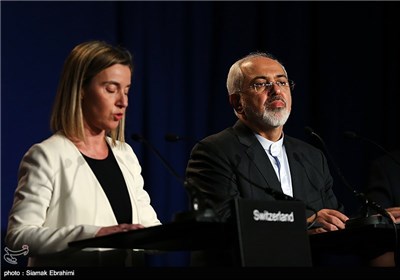 Iran's Zarif, EU's Mogherini Attend Joint Press Conference in Lausanne