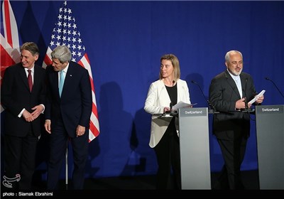 Iran's Zarif, EU's Mogherini Attend Joint Press Conference in Lausanne