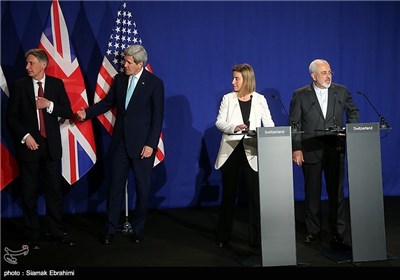 Iran's Zarif, EU's Mogherini Attend Joint Press Conference in Lausanne