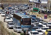 ترافیک در محورهای استان مازندران سنگین است