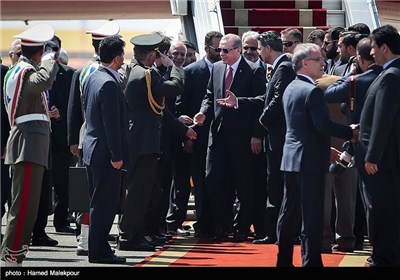 ورود رجب طیب اردوغان رئیس جمهور ترکیه به تهران