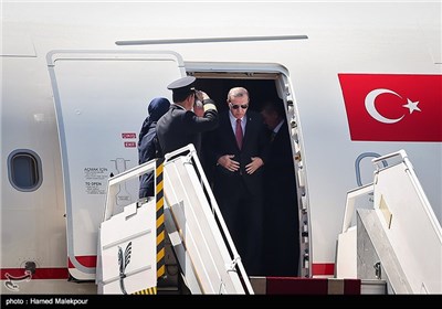 ورود رجب طیب اردوغان رئیس جمهور ترکیه به تهران