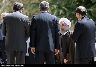 حسن روحانی در مراسم استقبال رسمی رئیس جمهور از رجب طیب اردوغان