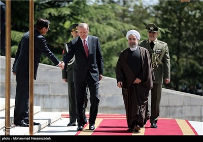مراسم استقبال رسمی حسن روحانی رئیس جمهور از رجب طیب اردوغان رئیس جمهور ترکیه