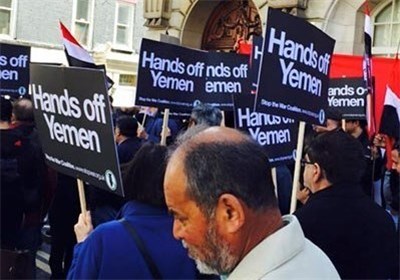 Protesters in London Condemn Saudi-Led Attacks on Yemen