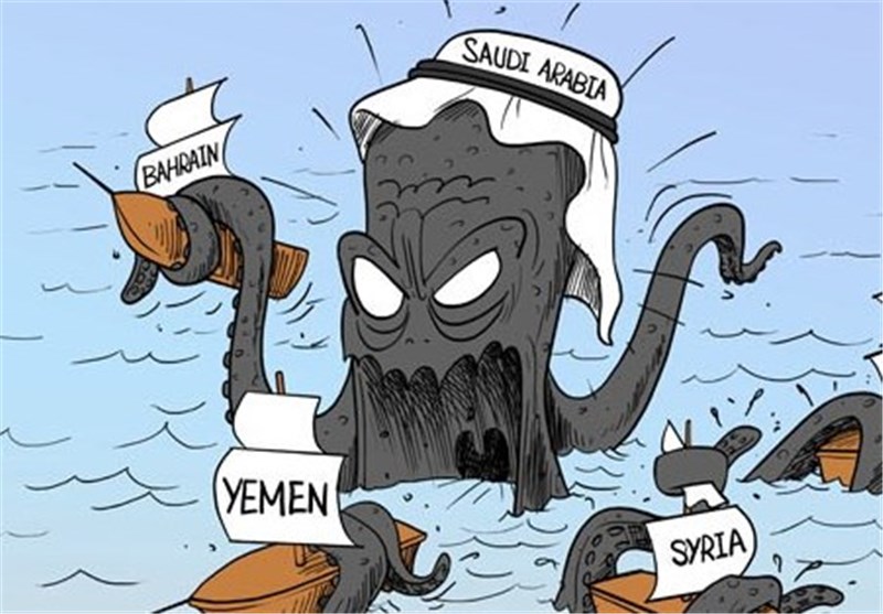کاریکاتور/ سیاست اختاپوسی آل سعود