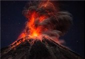 تصاویر مهیج از آتش‌فشان مکزیک از نمایی دیدنی
