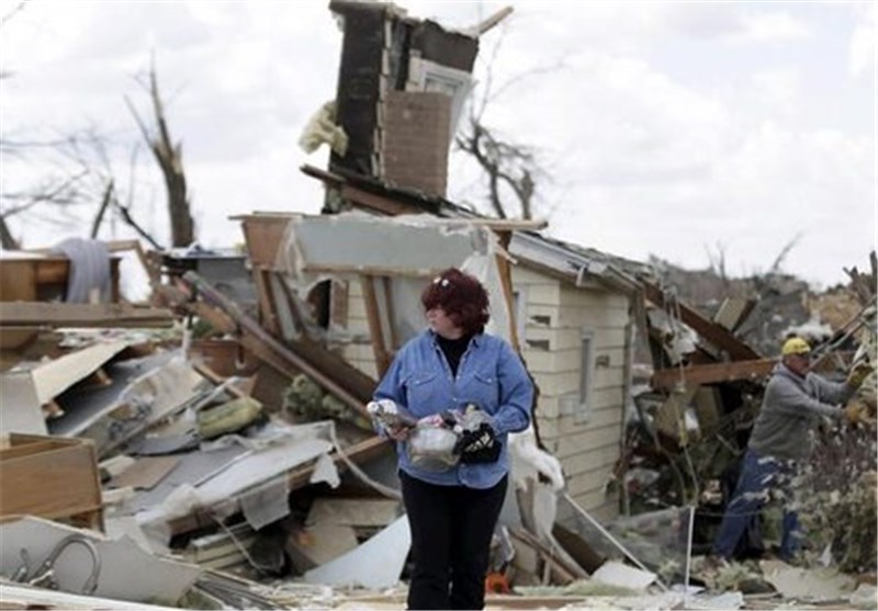 تصاویر طوفان در ایلینویز آمریکا‎