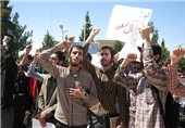 تجمع دانشجویان دامغانی در اعتراض به جنایات آل‌سعود در یمن برگزار شد