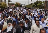 راهپیمایی حمایت از مردم یمن در استان کرمانشاه برگزار شد