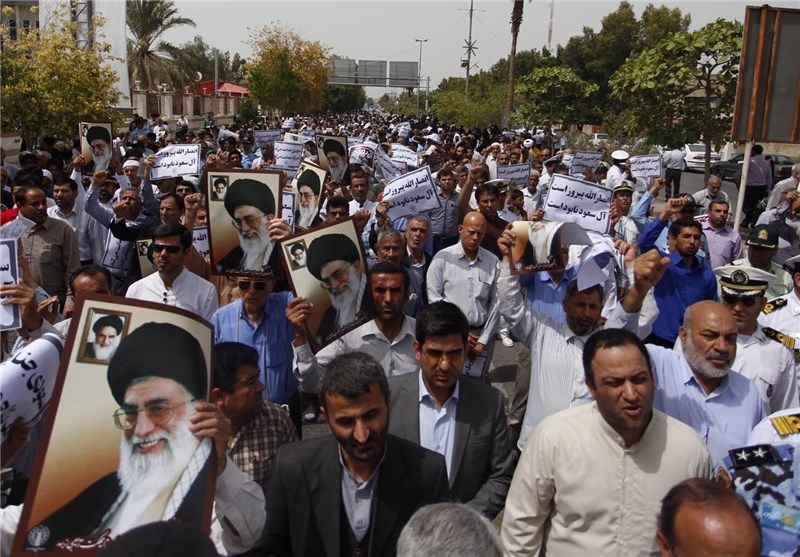 راهپیمایی حمایت از مردم یمن در استان کرمانشاه برگزار شد