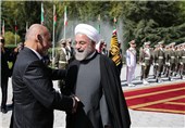 استقبال رسمی روحانی از رئیس‌جمهور افغانستان