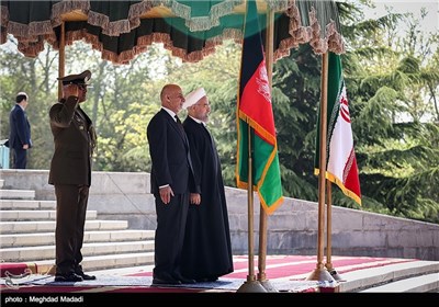 مراسم استقبال رسمی از اشرف غنی احمدزی رئیس جمهور افغانستان توسط حجت‌الاسلام حسن روحانی رئیس جمهور