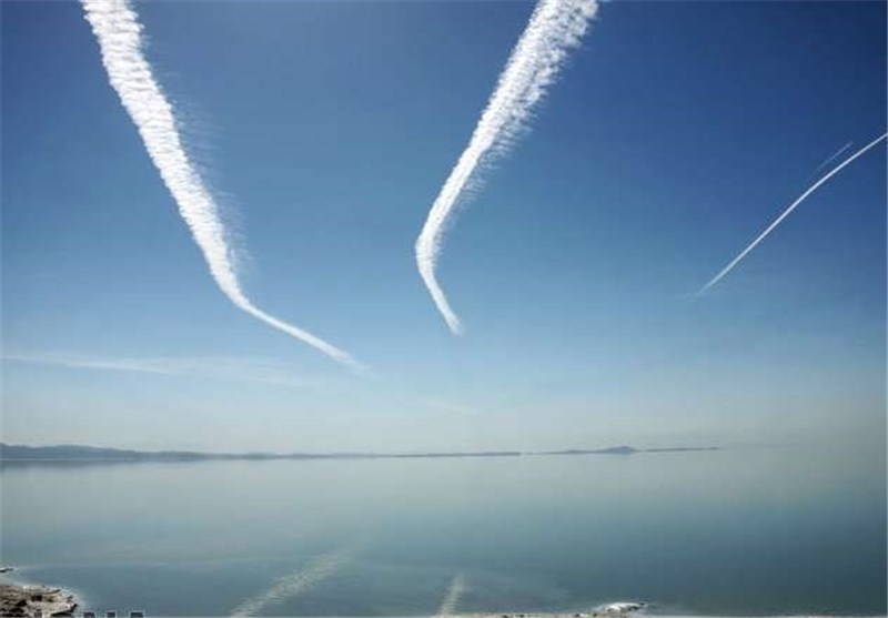 تصویر هوایی دریاچه ارومیه