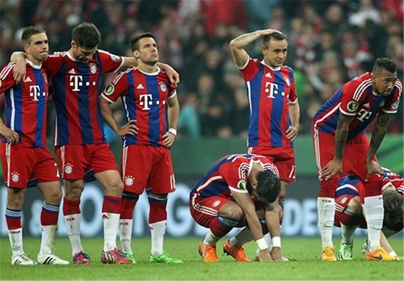 واکنش بازیکنان بایرن مونیخ به ناکامی‌شان در جام حذفی آلمان
