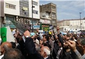نمازگزاران اردبیل در اعتراض به جنایات آل‌سعود راهپیمایی کردند