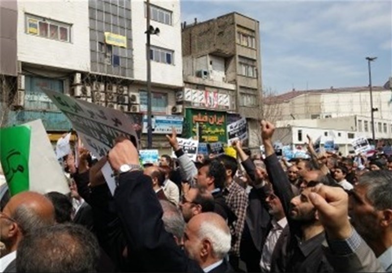 راهپیمایی&quot;اعتراض به توافق به هر قیمتی&quot; در قزوین برگزار شد