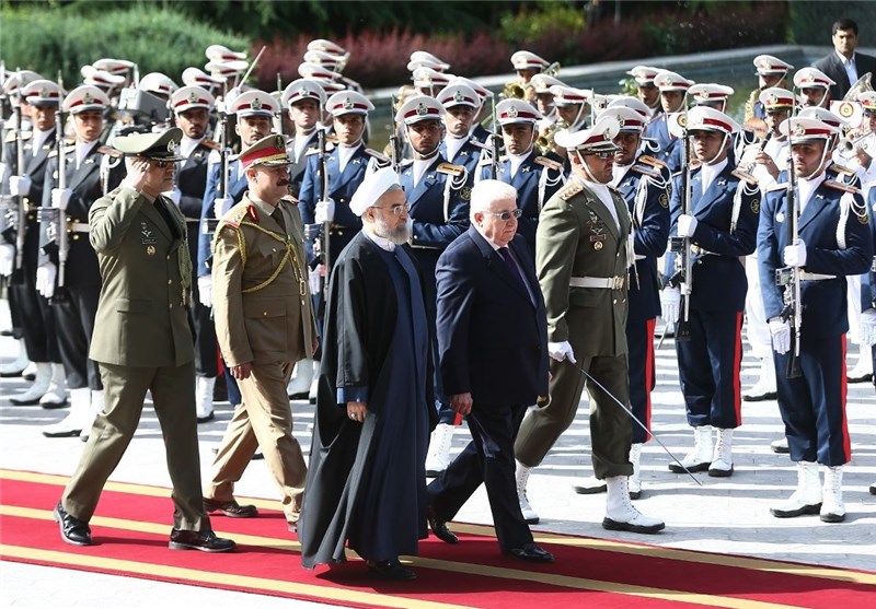 استقبال رسمی روحانی از رئیس‌جمهور عراق
