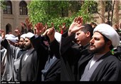 جمع اعتراضی حوزه علمیه اردبیل در پی صدور حکم اعدام  شیخ نمر