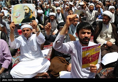 جمع اعتراضی حوزه علمیه قم در پی صدور حکم اعدام شیخ نمر