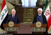 نشست‌خبری مشترک حجت‌الاسلام حسن روحانی و فواد معصوم رؤسای جمهور ایران و عراق