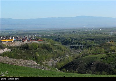 بزرگترین پل معلق خاورمیانه در مشکین شهر - اردبیل