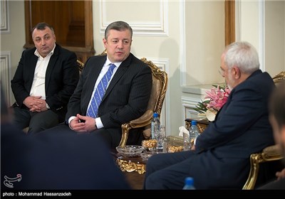 دیدار گیورگی کوریریکاشویلی معاون نخست وزیر گرجستان با محمدجواد ظریف وزیر امور خارجه
