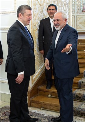 دیدار گیورگی کوریریکاشویلی معاون نخست وزیر گرجستان با محمدجواد ظریف وزیر امور خارجه