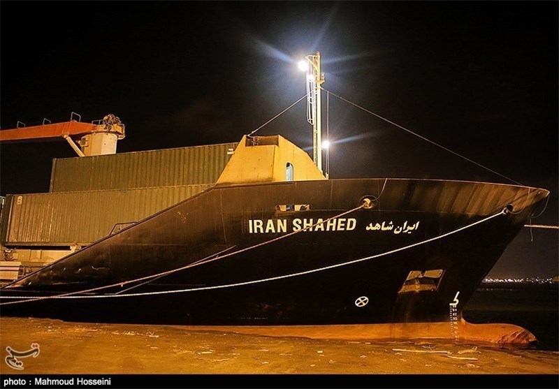 Iranian Ship Unloading Humanitarian Cargo in Djibouti